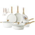 Ceramic Nonstick Pots and Pans Set, 23Pcs Healthy Non Stick Cookware