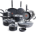T-Fal Ultimate Hard Anodized Nonstick Cookware Set 17 Piece, Nonstick Pots and P